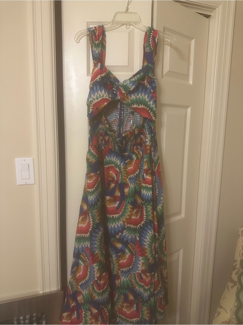 FARM Rio Multicolor Spiral-Print Maxi Dress - Blue, Green, Red, Yellow - Picture 4 of 4